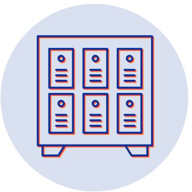 Dolaplar. Web simgesi basit illüstrasyon