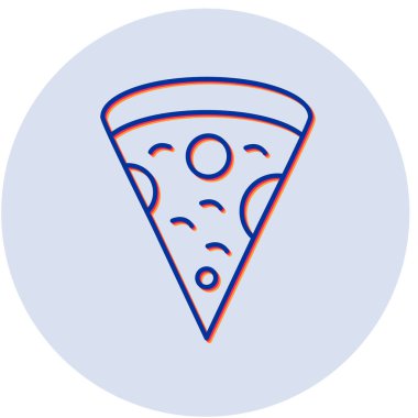 Pizza ikonu vektör illüstrasyonu