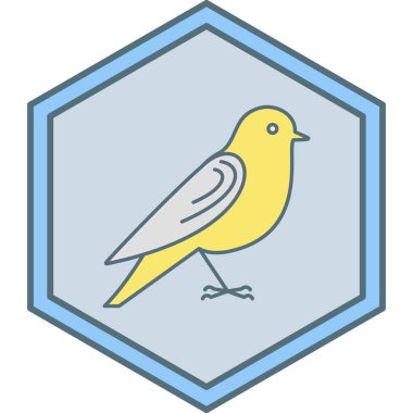 Kuş. Web simgesi basit illüstrasyon