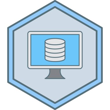 bilgisayar vektör simgesi modern basit illüstrasyon