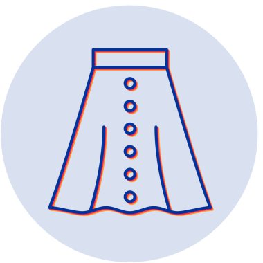 Etek simgesi, vektör illüstrasyonu