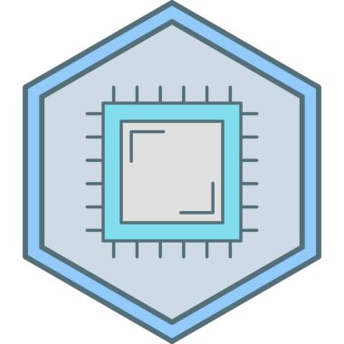 Cpu simge vektör illüstrasyonu