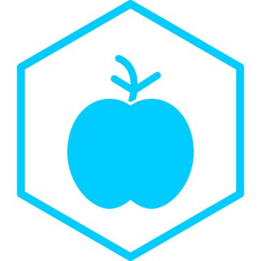 Elma. Web simgesi basit illüstrasyon