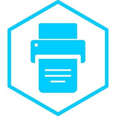 Yazıcı. Web simgesi basit illüstrasyon