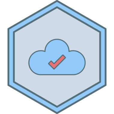 Bulut. Web simgesi basit illüstrasyon