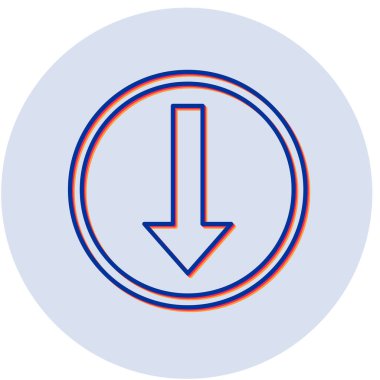 Vektör çizim aşağı ok simgesi