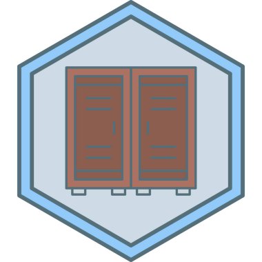 Depo. Web simgesi basit illüstrasyon