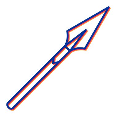 mızrak simgesi, vektör illüstrasyonu basit tasarım 