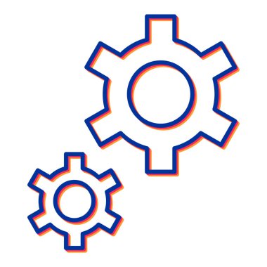 dişli simgesi vektör illüstrasyonu