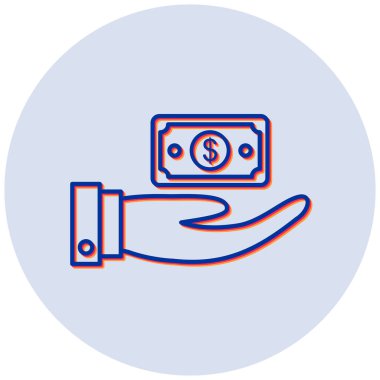 Para için. Web simgesi basit illüstrasyon