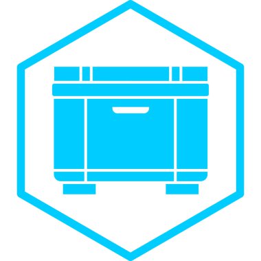 Modern b 'nin vektör illüstrasyonu çekmece simgesinden yoksun