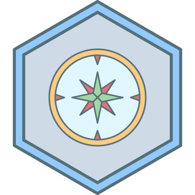 Pusula. Web simgesi basit illüstrasyon