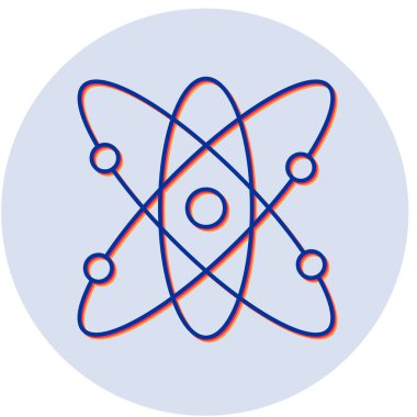 atom simgesi vektör illüstrasyonu