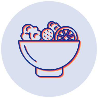 Yemek. Web simgesi basit illüstrasyon