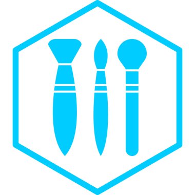 Bir fırça simgesinin vektör illüstrasyonu