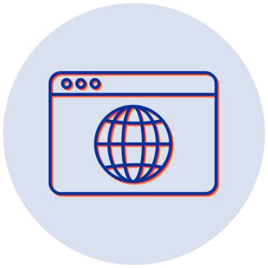 Tarayıcı penceresi. Web simgesi