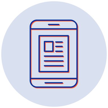 Online Haberler. Web simgesi basit illüstrasyon