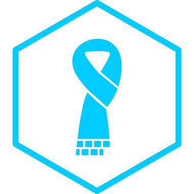 Eşarp. Web simgesi vektör illüstrasyonu