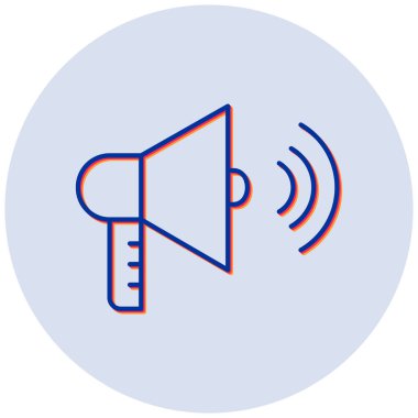 Megafon. Web simgesi basit illüstrasyon