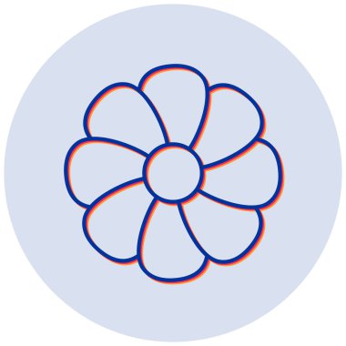 Çiçek açmış. Web simgesi basit illüstrasyon