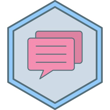 Sohbet simgesi vektör illüstrasyonu