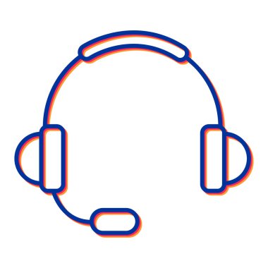 Kulaklık. Web simgesi basit illüstrasyon