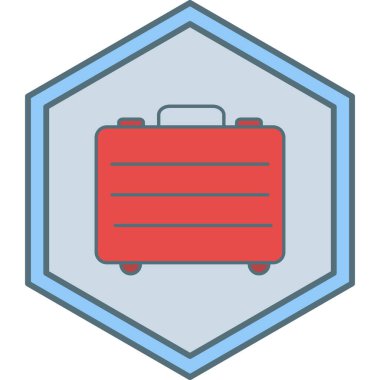 Bagaj simgesinin vektör illüstrasyonu