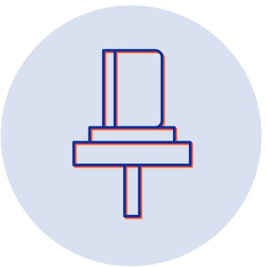 Kitap Durağı simgesinin vektör illüstrasyonu