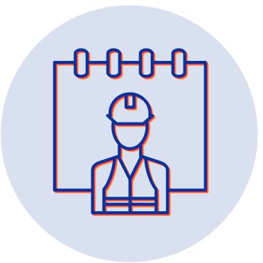 Çalışma Günü simgesinin vektör illüstrasyonu