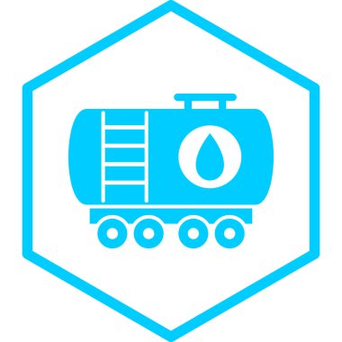 Petrol tankeri ikonu. Web için yakıt tankı vektör simgelerinin basit çizimi