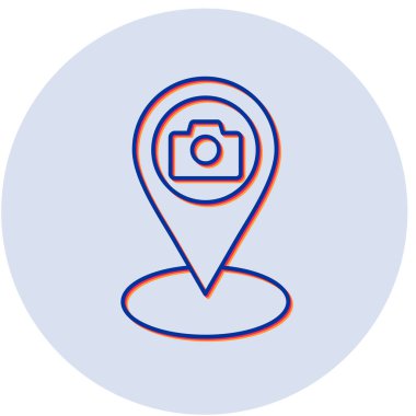 İlgi Noktası simgesi, vektör illüstrasyonu