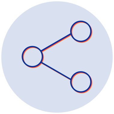 Paylaş. Web simgesi basit illüstrasyon