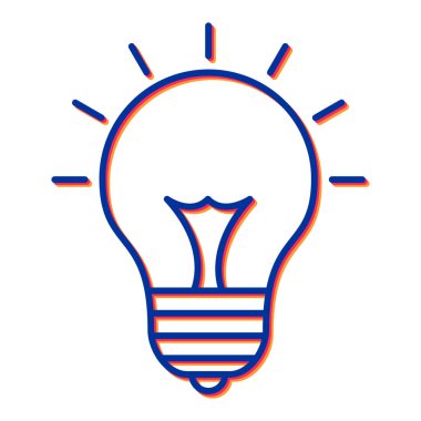 ampul simgesi vektör illüstrasyonu