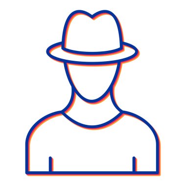 Adamım. Web simgesi basit illüstrasyon