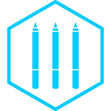  Kaş kalemleri. Web simgesi basit illüstrasyon