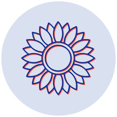 Çiçek. Web simgesi basit illüstrasyon