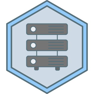 Sunucu. Web simgesi basit illüstrasyon