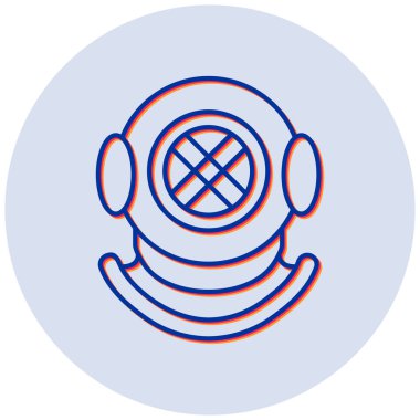 Gaz maskesi simgesinin vektör illüstrasyonu