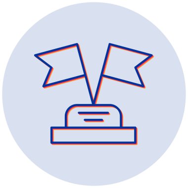 Bayraklar. Web simgesi basit illüstrasyon