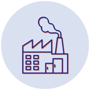 Fabrika. Web simgesi basit illüstrasyon