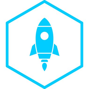 roket ikonu vektör illüstrasyonu