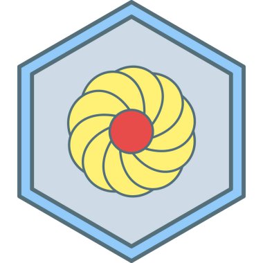 Deniz yaşamı simgesinin vektör illüstrasyonu