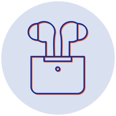 Kulaklık simgesinin vektör illüstrasyonu