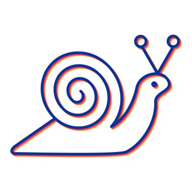 Salyangoz simgesi vektör illüstrasyonu