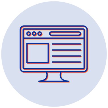 tarayıcı düz vektör simgesi