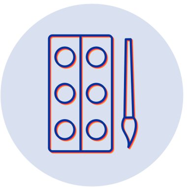 Su Rengi simgesinin vektör illüstrasyonu