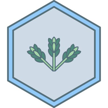 Bitki. Web simgesi basit illüstrasyon