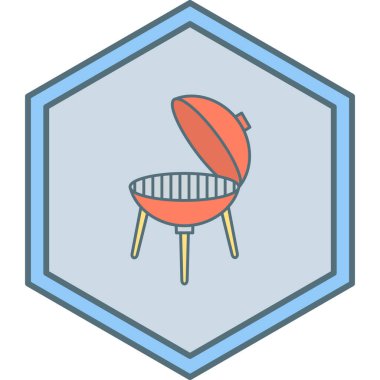 Barbekü ızgarası. Basit resimleme