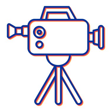 Telefonları olan üç ayaklı. Web simgesi basit illüstrasyon