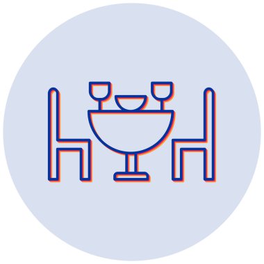 Masa. Web simgesi basit illüstrasyon